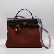 HERMES Herbag zip 31 - 愛馬仕紅 / 烏木金 Z