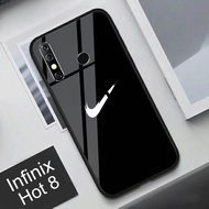 Softcase Glass  Infinix Hot 8  - J01 - Casing Hp - Pelindung hp  - Case Handphone - Pelindung Handphone