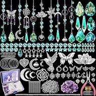 10 Sets DIY Suncatchers 420pcs Sun Catchers Making Supplies Kit Crafts for Adults Hanging Prism Sun