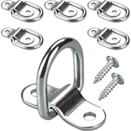 6 Unit D-Ring Tie Downs Anchors 1/4" Cangkuk Pengikat Keluli Tahan Lasak untuk Muatan pada Kotak, SU