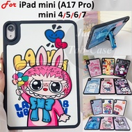 For Apple iPad mini A17 Pro 2024 mini7 6 5 4 7.9" 8.3" A2995 A2996 Stand Cover,Cute Kuromi Stitch Pa