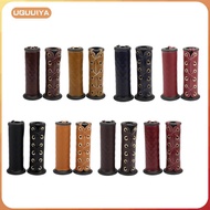 [uguuiya] Motorcycle PU Leather Handlebar Grip Cover Compatible with 22mm 7/8 Inch to 25mm 1 Inch Ha