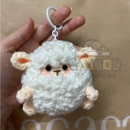 Fuzzy Sheep wool keychain