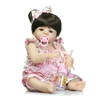 BONEKA SILIKON - 55CM fULL BODY SILICONE REBORN BABY DOLL GIRL -BONEKA