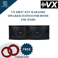 VX X08 8" KTV Karaoke Speaker System For Home Use (PAIR) Karaoke System Karaoke Mini Speaker Karaoke Speaker Bass