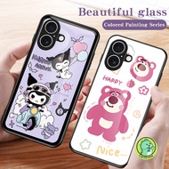 Cute Glass Phone Case For Realme GT Neo6 Neo5 Neo3 Neo3T Neo2 Neo2T Neo X7 Pro Max XT 5G 4G Luxury C