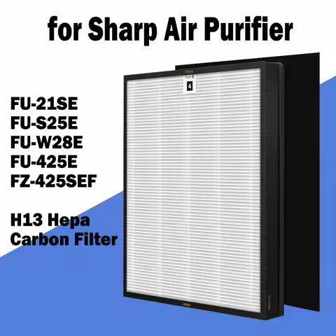 For Sharp Air Purifier FZ 425SEF H13 HEPA Filter and Carbon Sheet Filter For FU-21SE, FU-S25E, FU-W2