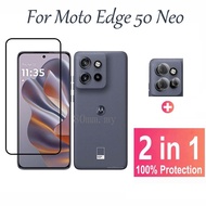 2 in 1 Tempered Glass for Motorola Moto Edge 50 Neo Screen Protector for Motorola Moto Edge 50 Neo G
