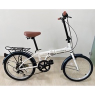 Phoenix 20 inch Folding Bike - 20” Steel Frame 7 Speed Shimano Gears Foldable Bicycle for Adult Men Women Teenager