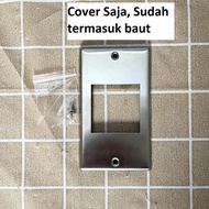 Cover Frame Panasonic WZ1761-8 WZ1761 Stainless Steel Stop Kontak