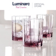 Luminarc Octime Pink J9005 4pcs 30cl O/F Water Juice Drinking Glass Tumbler Set