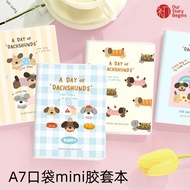 Pandon Stationery Store PD2C CJ2 A7mini Plastic Cover Cartoon Cute Portable Horizontal Line Notebook