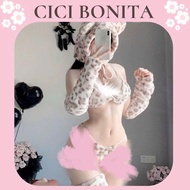 Sexy cotton underwear with jaguar pattern and hat CP219 CICI BONITA HCM