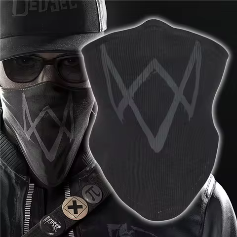 New Quality Watch Dogs 2 Marcus Cap Cosplay Hat Face Mask Scarf Costume