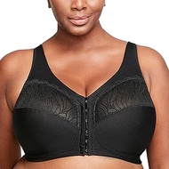 Women's Plus Size MagicLift Natural Shape Bra Wirefree #1210, Black, 52DD