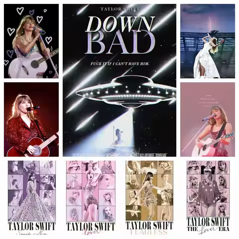 Pop Singer T-Taylor S-Swift 5D DIY Full Round Diamond Painting Home Living Room Bedroom Aesthetic Ba
