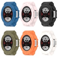 Amazfit T-Rex2 High Quality Silicone Soft TPU Hollow Out Shell Frame Bumper Watch Case For Amazfit T-Rex 2 Anti Scratch Anti-Fingerprints Watch Screen Protector