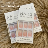 Fake nail 24pcs nail-free glue