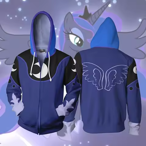 Anime Rainbow Cosplay Luna Hoodies Costumes 3D Printed Sweatshirt Princess Men Women Animation Carto