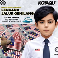 (1pcs)  Lencana Bendera Malaysia Sticker Iron On