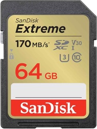 SanDisk (サンディスク) 64GB Extreme (エクストリーム) SDXC UHS-I メモリーカード - C10/U3/V30/4K/UHD SDカード - SDSDXV2-064G-