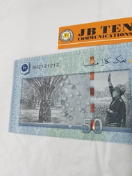 🔥TenTen comunication BANK NOTES RH 2121212 KOLEKSI WANG KERTAS ITEM RM50 KELUARAN BNM KONDISI UNC SI