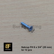 Moon lion FH screw 6 x 3/4 inch (20 mm) / moon lion tapping screw