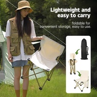 Outdoor Camping Folding Chair Portable Picnic Beach Touring Foldable Recaro Moon Folded Chair Bag