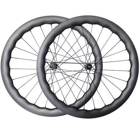 SPEEDSAFE Ultra Light 1230g 700C Gravel Wave Carbon Road Disc Wheels 45mm 50mm Depth 28mm Width 24H 