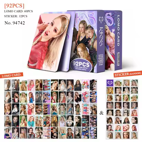 92PCS popular celebrity girl group K4OS Julie, Natty, Belle new album stickers, photo cards, LOMO ca