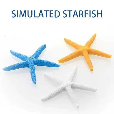 1Pc Coral Starfish Aquarium Scenery Ornaments Simulation Resin Starfish for Fish Tank Aquarium Decor
