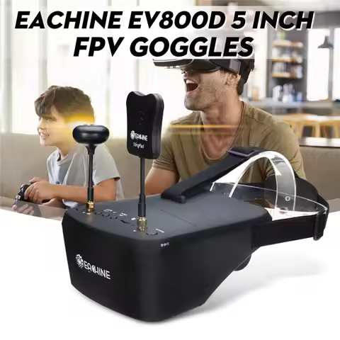 Eachine EV800D 5.8G 40CH 5 Inch 800*480 Video Headset HD DVR Diversity FPV Goggles With Battery For
