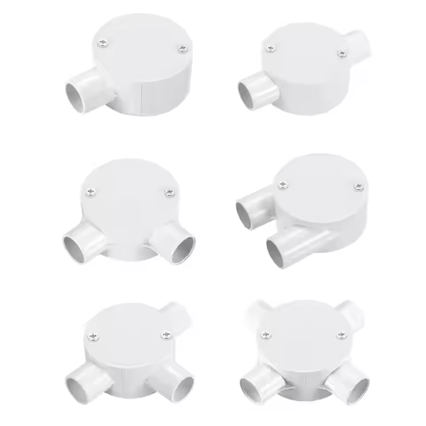 1/2Pcs PVC Conduit Box Junction Box 1/2/3/4 Way 20/25mm with Cover M4 Screws for Home Hose Electrica