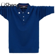 เสื้อยืดเสื้อโปโลแขนยาว VSheng ไซส์ใหญ่สำหรับผู้ชาย M ถึง6XL เสื้อหนา