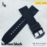 NEWEST AND Rubber Strap KAMEA Black Rubber Watch Strap 22 24 26 mm - 22mm