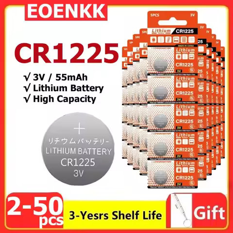 2-50PCS CR1225 Coin Batteries ECR1225 bateria 1225 Button Battery For Electronic Instrument Remote C