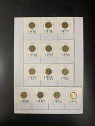 （貳毫英女皇一套）香港硬幣英女王伊利沙伯二世 1975-91年二毫  Government of Hong Kong Queen Elizabeth ll 1975-91 $0.2