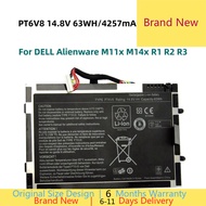 PT6V8 Laptop Battery for DELL Alienware M11x M14x R1 R2 R3 P18G T7YJR 8P6X6 08P6X6