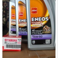Eneos engine oil motorcycle semi synthetic 15w50 +yamaha oil filter