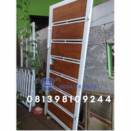 pintu dorong motif kayu grc