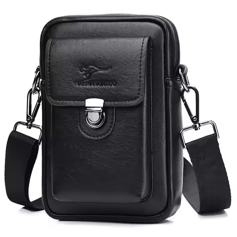 Luxury Brand Vintage Men Bag Mini Shoulder Bag For Phone Man Leather Business Messenger Crossbody Ba