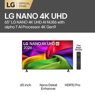 65 inch LG NANO 4K UHD AI NU86 Smart TV 2026