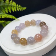 精品精選天然珊瑚玉手串全玉化多彩珊瑚玉手珠單圈女手飾14.5mm