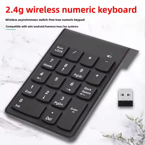 18 Keys wired Number Keypad And USB 2.4G Mini Number Keypad Digital Keyboard For IMac/MacBook Air/Pr
