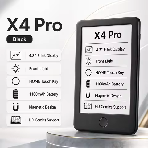 New E-Book Reader X4 Pro /X4/X3 E-Ink Reader Touch Front Light Portable Eye Protection E-Paper Pocke