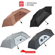 MINISO Classic Solid/We Bare Bears Collection Color Sun Umbrella (Black/Grizz/Ice Bear/Panda)