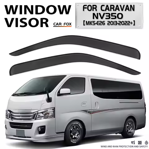 For Nissan Caravan NV350 2013-2022 Car Window Visor Awning Shelters Windshield Side Window Rain Sun 