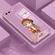 cute girl doll Casing for Oppo F11 Oppo F1 1pro Oppo F9 F9 PRO Oppo F7 Oppo F5 Oppo k3 case plating luxury happy tiger silicone straight edge cover