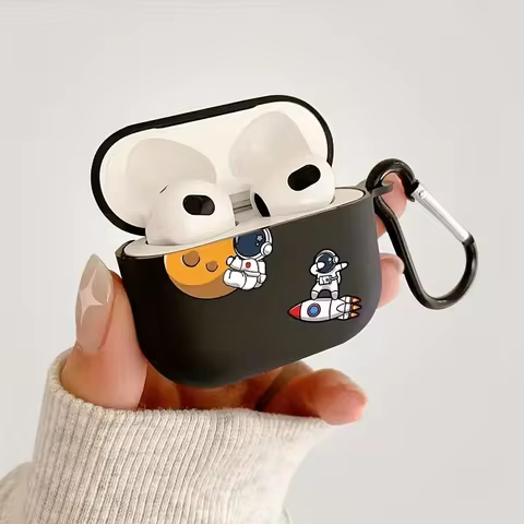 Astronaut Case for AirPods 4 3 4th Case for AirPods Pro 2 1 Pro2 USB C Cover Moon Earphone Funda for