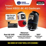 70mai Omni X800 Dash Cam Car 360 Degree Camera 24 hour Dashcam kereta 4K 4G GPS & AI Parking Camera